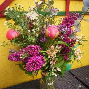 bouquet de pivoine et lilas